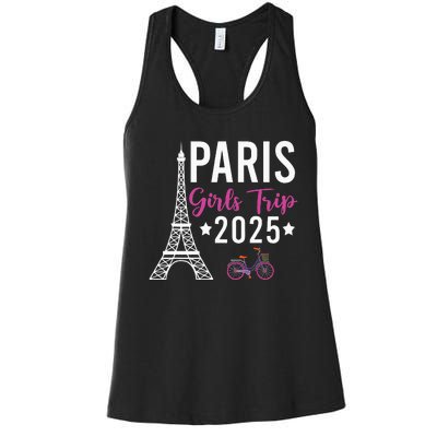 France Paris Girl Trip 2025 Summer Vacation Ladies Weekend Women's Racerback Tank