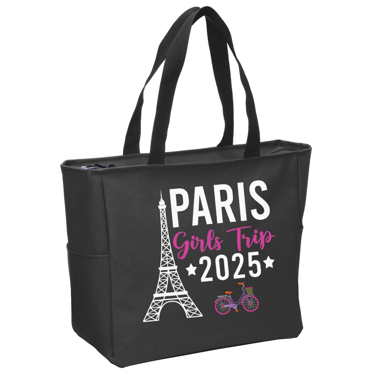 France Paris Girl Trip 2025 Summer Vacation Ladies Weekend Zip Tote Bag