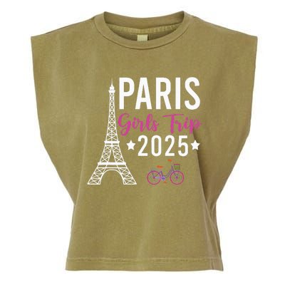 France Paris Girl Trip 2025 Summer Vacation Ladies Weekend Garment-Dyed Women's Muscle Tee