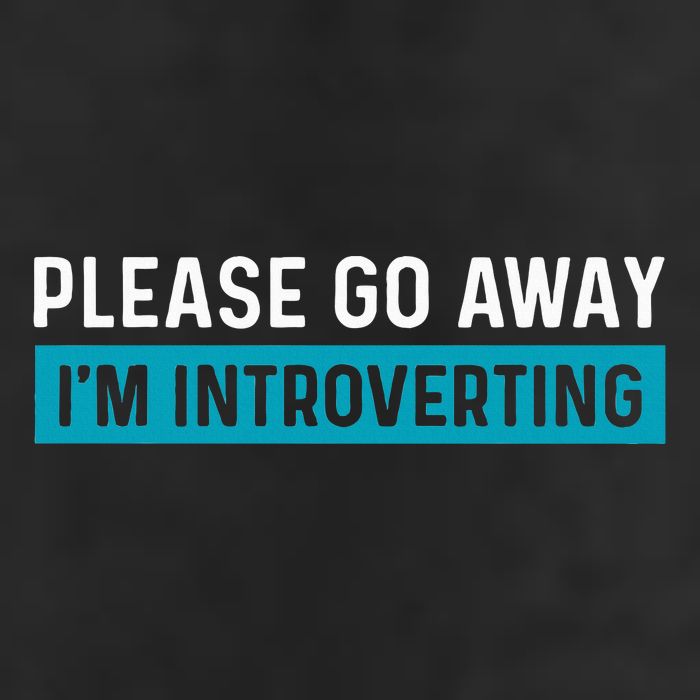 Funny Please Go Away IM Introverting Introversion 7 Panel Mesh Trucker Snapback Hat