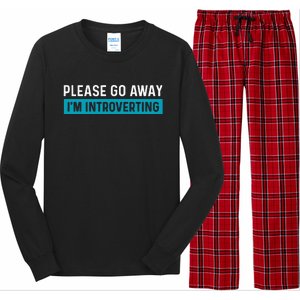 Funny Please Go Away IM Introverting Introversion Long Sleeve Pajama Set