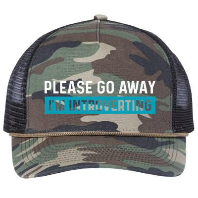 Funny Please Go Away IM Introverting Introversion Retro Rope Trucker Hat Cap