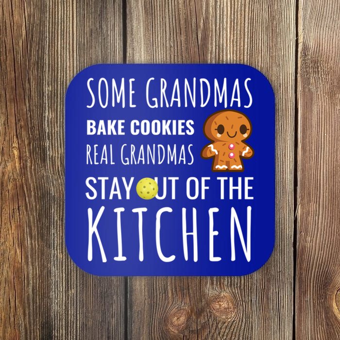 Funny Pickleball Grandma Stay Out Of The Kitchen Player Meaningful Gift Coaster