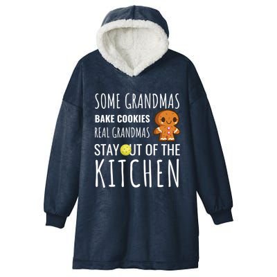 Funny Pickleball Grandma Stay Out Of The Kitchen Player Meaningful Gift Hooded Wearable Blanket