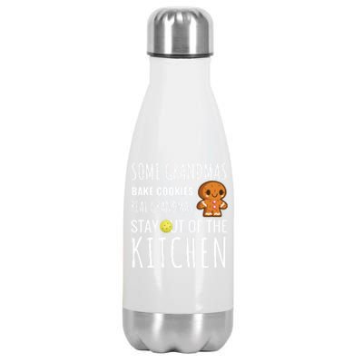 Funny Pickleball Grandma Stay Out Of The Kitchen Player Meaningful Gift Stainless Steel Insulated Water Bottle