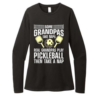 Funny Pickleball Grandpa Pickleball Player Gift Womens CVC Long Sleeve Shirt