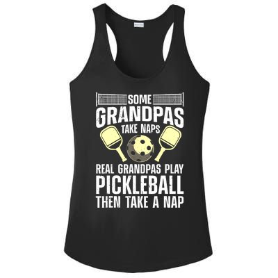 Funny Pickleball Grandpa Pickleball Player Gift Ladies PosiCharge Competitor Racerback Tank