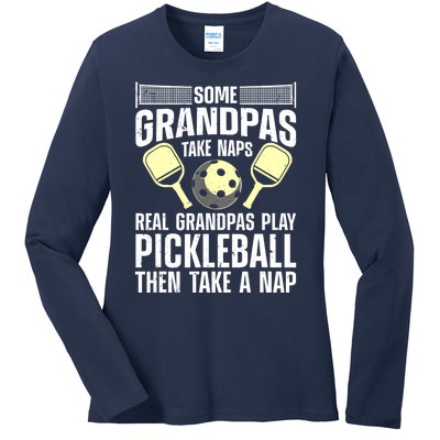 Funny Pickleball Grandpa Pickleball Player Gift Ladies Long Sleeve Shirt