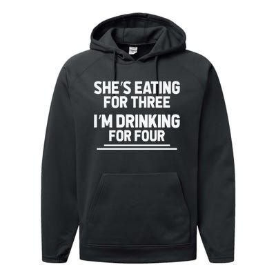 Funny Pregnancy Gift Twin Drinking Performance Fleece Hoodie