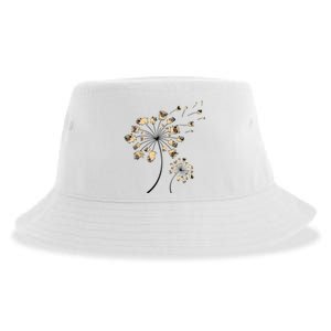 Funny Pug Gift For Men Women Cool Flower Dog Dandelion Lover Sustainable Bucket Hat