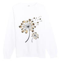 Funny Pug Gift For Men Women Cool Flower Dog Dandelion Lover Premium Crewneck Sweatshirt