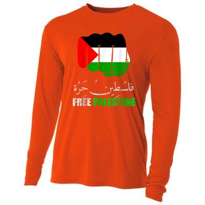 Free Palestine Gaza Palestinian Cooling Performance Long Sleeve Crew