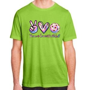 Funny Pickleball Gift Retired Ladies Peace Love Pickleball Great Gift Adult ChromaSoft Performance T-Shirt