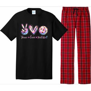 Funny Pickleball Gift Retired Ladies Peace Love Pickleball Great Gift Pajama Set