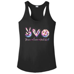 Funny Pickleball Gift Retired Ladies Peace Love Pickleball Great Gift Ladies PosiCharge Competitor Racerback Tank