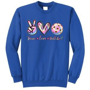 Funny Pickleball Gift Retired Ladies Peace Love Pickleball Great Gift Sweatshirt