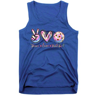 Funny Pickleball Gift Retired Ladies Peace Love Pickleball Great Gift Tank Top