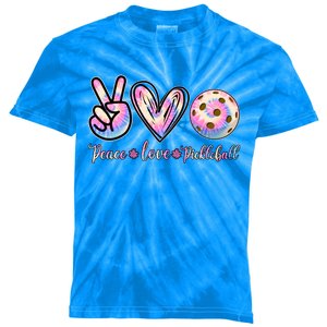 Funny Pickleball Gift Retired Ladies Peace Love Pickleball Great Gift Kids Tie-Dye T-Shirt