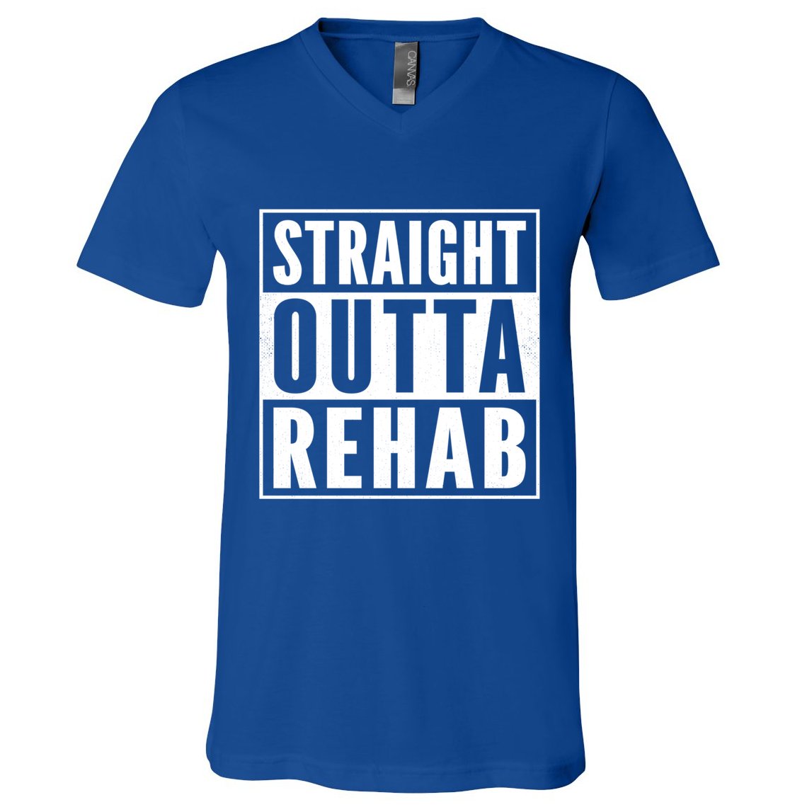 Funny Patient Get Well Gag Gift Straight Outta Rehab Cute Gift V-Neck T-Shirt