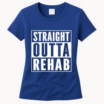 Funny Patient Get Well Gag Gift Straight Outta Rehab Cute Gift Womens T-Shirt