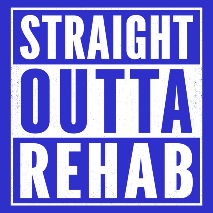 Funny Patient Get Well Gag Gift Straight Outta Rehab Cute Gift Womens T-Shirt