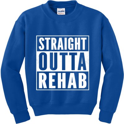 Funny Patient Get Well Gag Gift Straight Outta Rehab Cute Gift Kids Sweatshirt