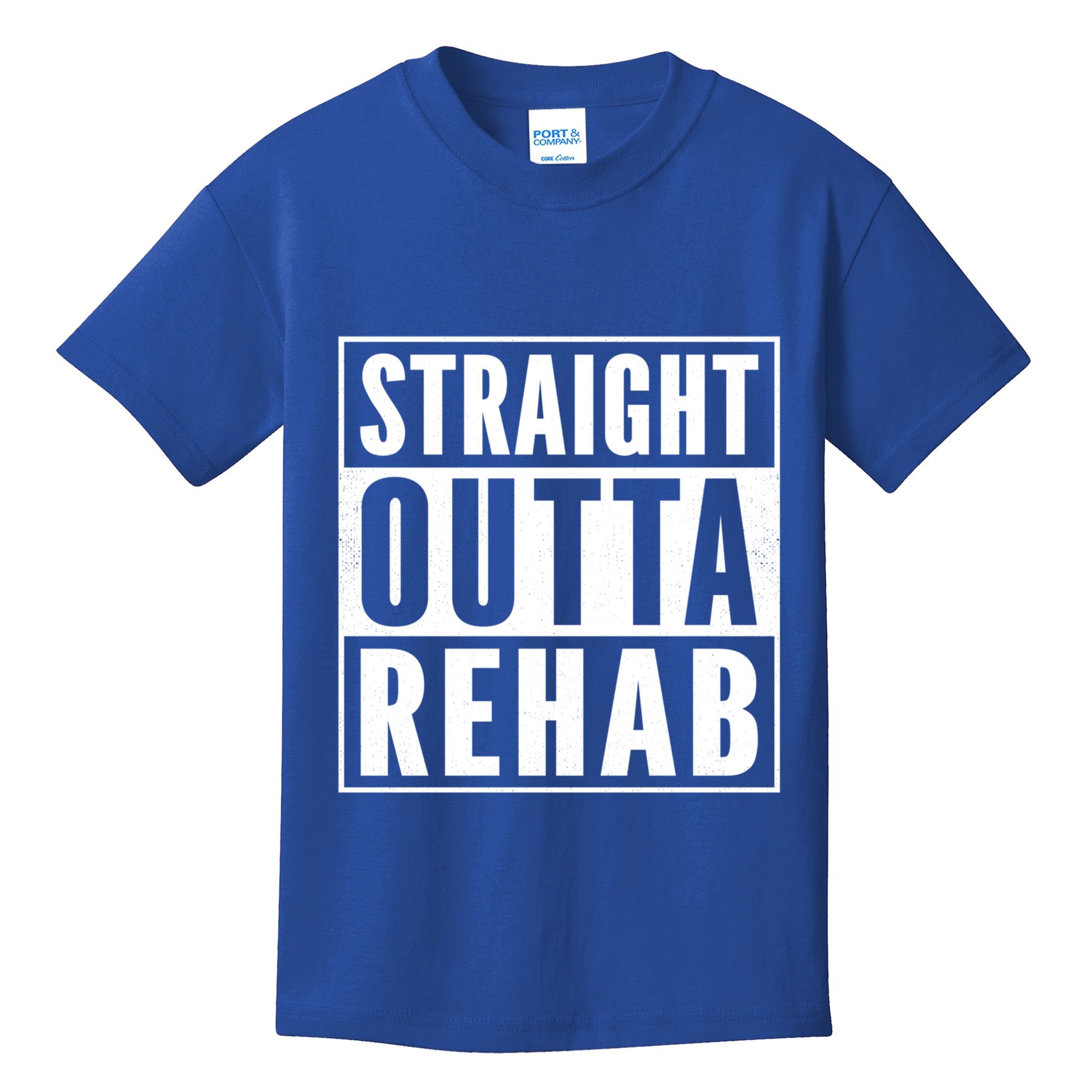 Funny Patient Get Well Gag Gift Straight Outta Rehab Cute Gift Kids T-Shirt