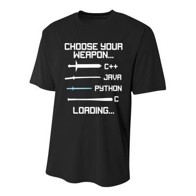 Funny Programmer Geek Java C Programming Youth Performance Sprint T-Shirt