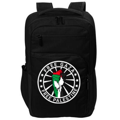 Free Palestine Gaza Palestinian Flag Impact Tech Backpack