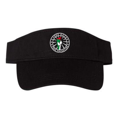 Free Palestine Gaza Palestinian Flag Valucap Bio-Washed Visor