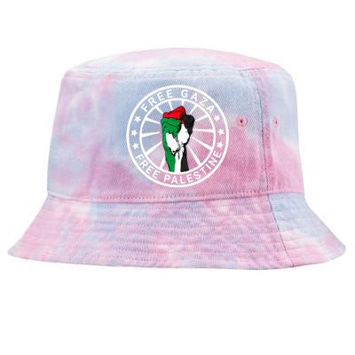 Free Palestine Gaza Palestinian Flag Tie-Dyed Bucket Hat