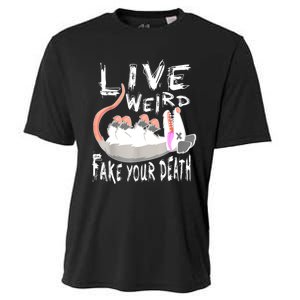 Funny Possum Gift Live Weird Fake Your Death Opossum Cooling Performance Crew T-Shirt