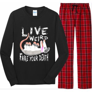 Funny Possum Gift Live Weird Fake Your Death Opossum Long Sleeve Pajama Set