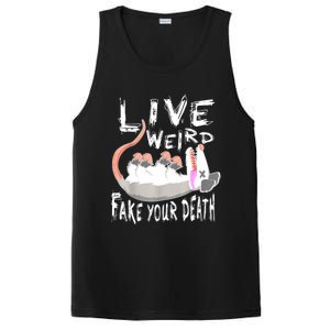 Funny Possum Gift Live Weird Fake Your Death Opossum PosiCharge Competitor Tank