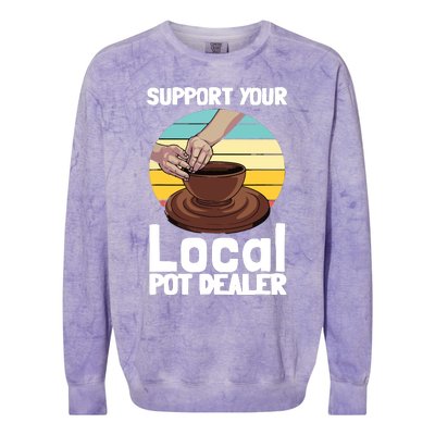 Funny Pottery Gift For Pot Dealer Pottery Artists Colorblast Crewneck Sweatshirt