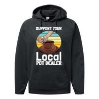 Funny Pottery Gift For Pot Dealer Pottery Artists Performance Fleece Hoodie