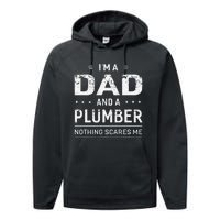 Funny Plumber Gift for Plumbing Dad Father's Day Performance Fleece Hoodie