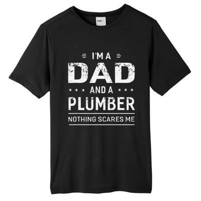 Funny Plumber Gift for Plumbing Dad Father's Day Tall Fusion ChromaSoft Performance T-Shirt