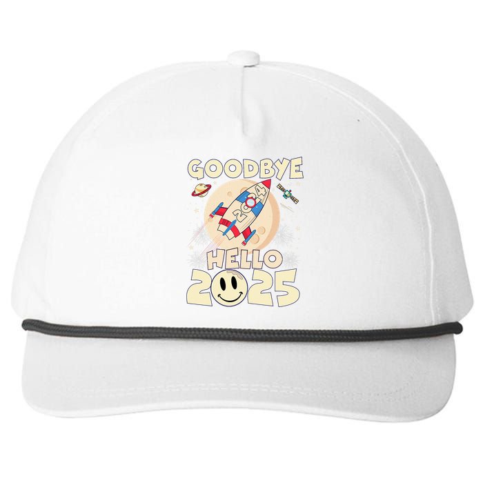 Family Pajamas Goodbye 2024 Hello 2025 Fly Happy New Year Snapback Five-Panel Rope Hat