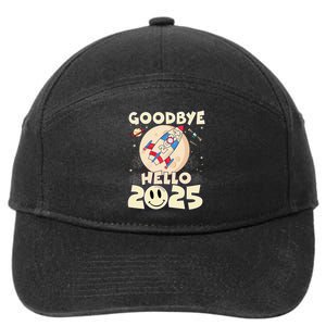 Family Pajamas Goodbye 2024 Hello 2025 Fly Happy New Year 7-Panel Snapback Hat