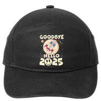 Family Pajamas Goodbye 2024 Hello 2025 Fly Happy New Year 7-Panel Snapback Hat