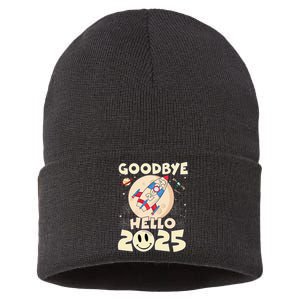 Family Pajamas Goodbye 2024 Hello 2025 Fly Happy New Year Sustainable Knit Beanie