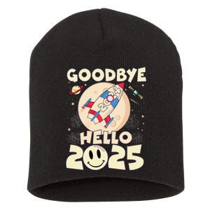 Family Pajamas Goodbye 2024 Hello 2025 Fly Happy New Year Short Acrylic Beanie