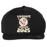 Family Pajamas Goodbye 2024 Hello 2025 Fly Happy New Year Wool Snapback Cap