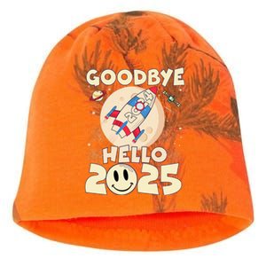 Family Pajamas Goodbye 2024 Hello 2025 Fly Happy New Year Kati - Camo Knit Beanie