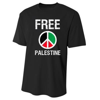 Free Palestine Gaza Palestinian Flag Peace Performance Sprint T-Shirt