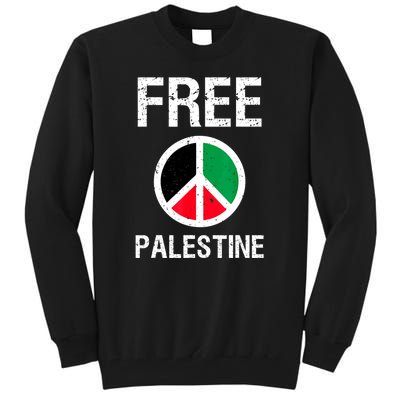 Free Palestine Gaza Palestinian Flag Peace Tall Sweatshirt