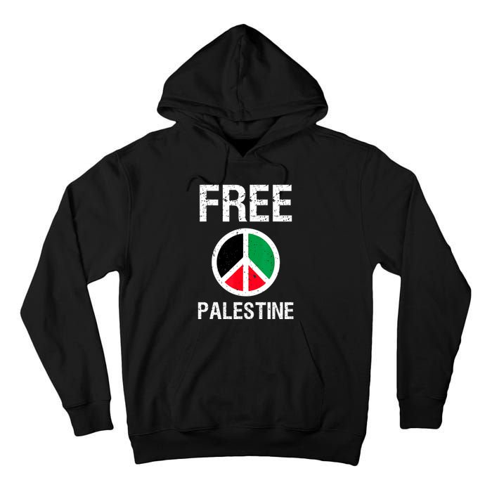 Free Palestine Gaza Palestinian Flag Peace Tall Hoodie