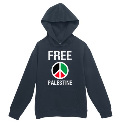 Free Palestine Gaza Palestinian Flag Peace Urban Pullover Hoodie