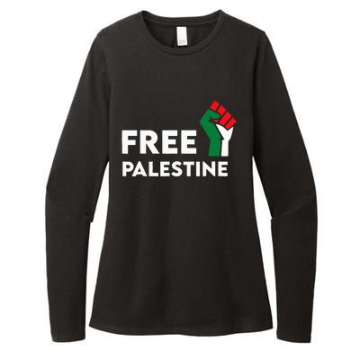 Free Palestine Gaza Flag Freedom for Palestinians Womens CVC Long Sleeve Shirt